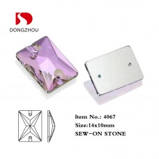 DZ 4067 14*10 MM rectangle shape crystal sew on stone